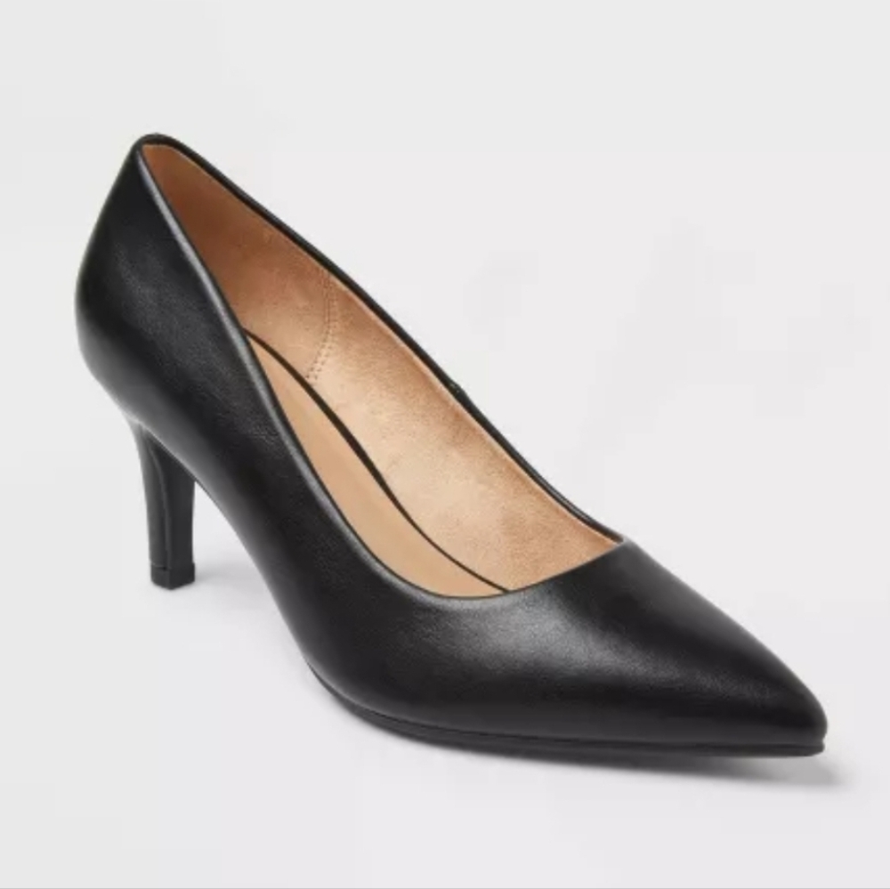 Cindy Mid High Heel Pumps with Memory Foam Insole Classic Business Size 6.5W